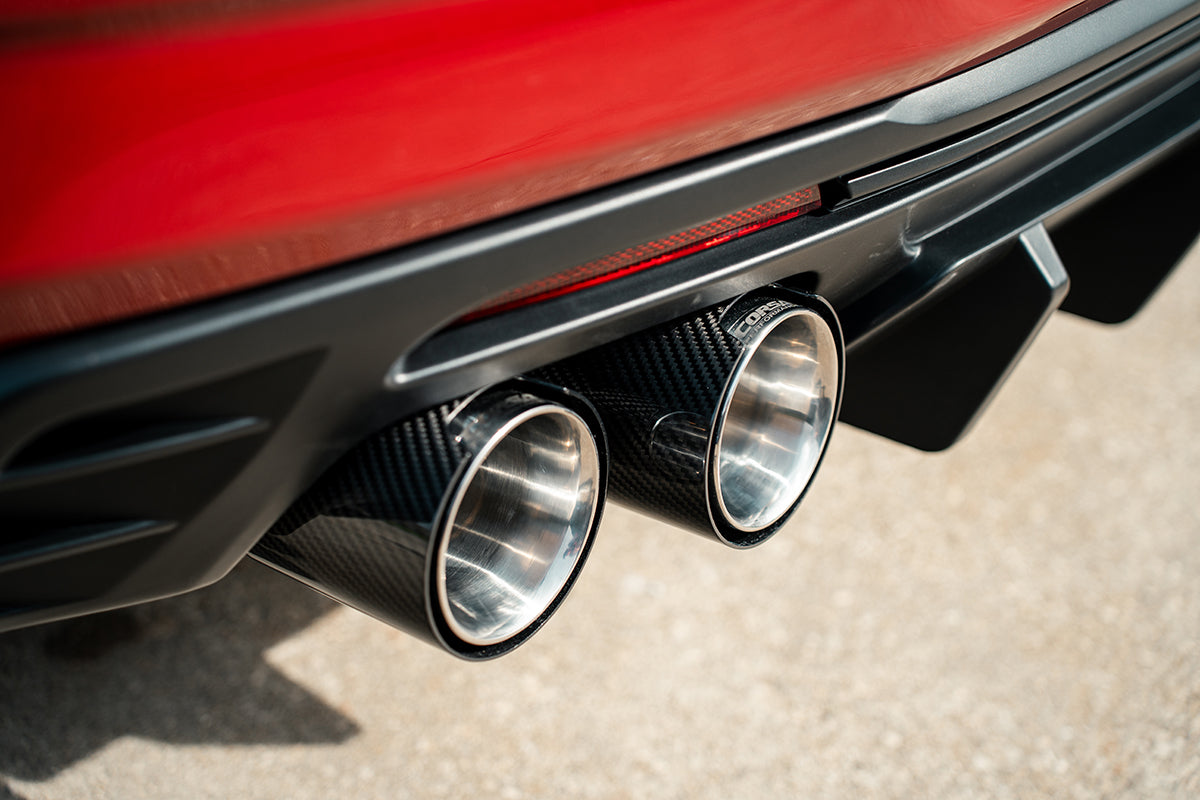 Valved / Axle-Back 4.5 in Carbon Fiber Quad Tips | 2016-2024 Camaro SS ZL1 (21789CF)