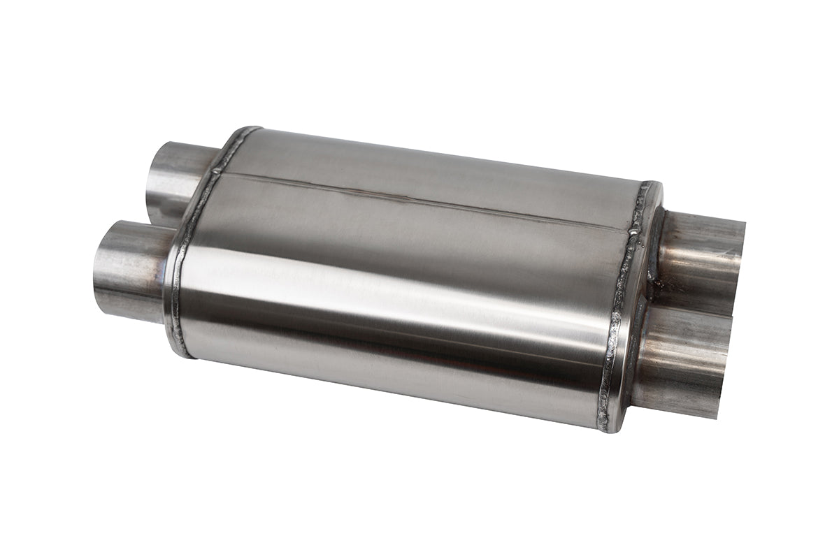 Weld In / Dual In| Dual Out Packed Resonator (3.0") | 8-10 dB (PKM2020)