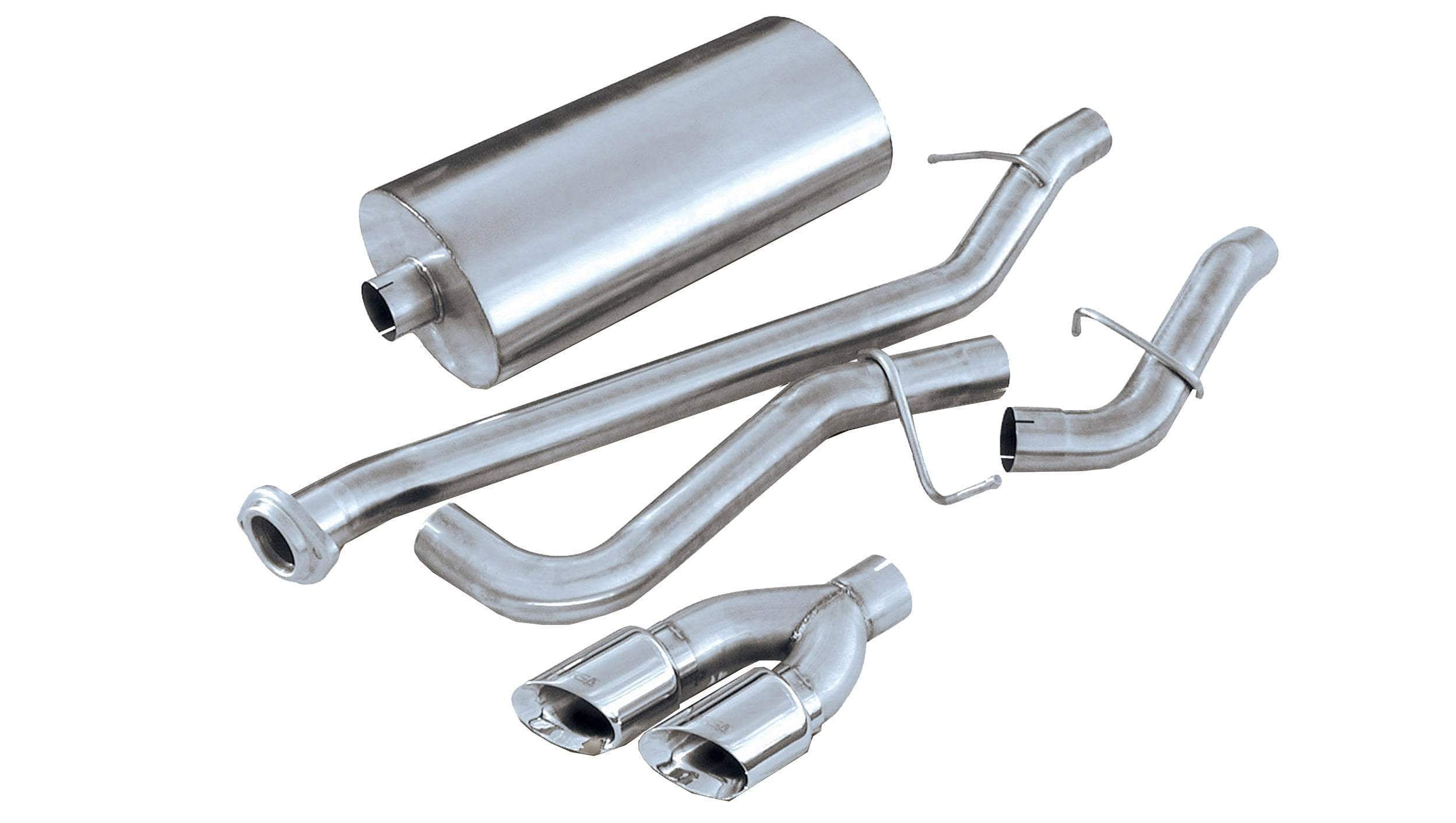 CORSA PERFORMANCE Cat-Back Exhaust Polished / Sport / Single Side - Twin 4.0in 3.0" Single Side Exit Cat-Back Exhaust System with Twin 4.0" Tip (14261) Sport Sound Level