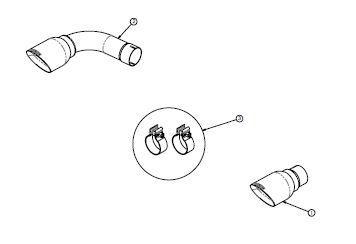 Replacement / 4.0 in Single Tip Kit | 2010-2014 VW Golf GTI Mk6 2.0T CORSA Systems (14492)