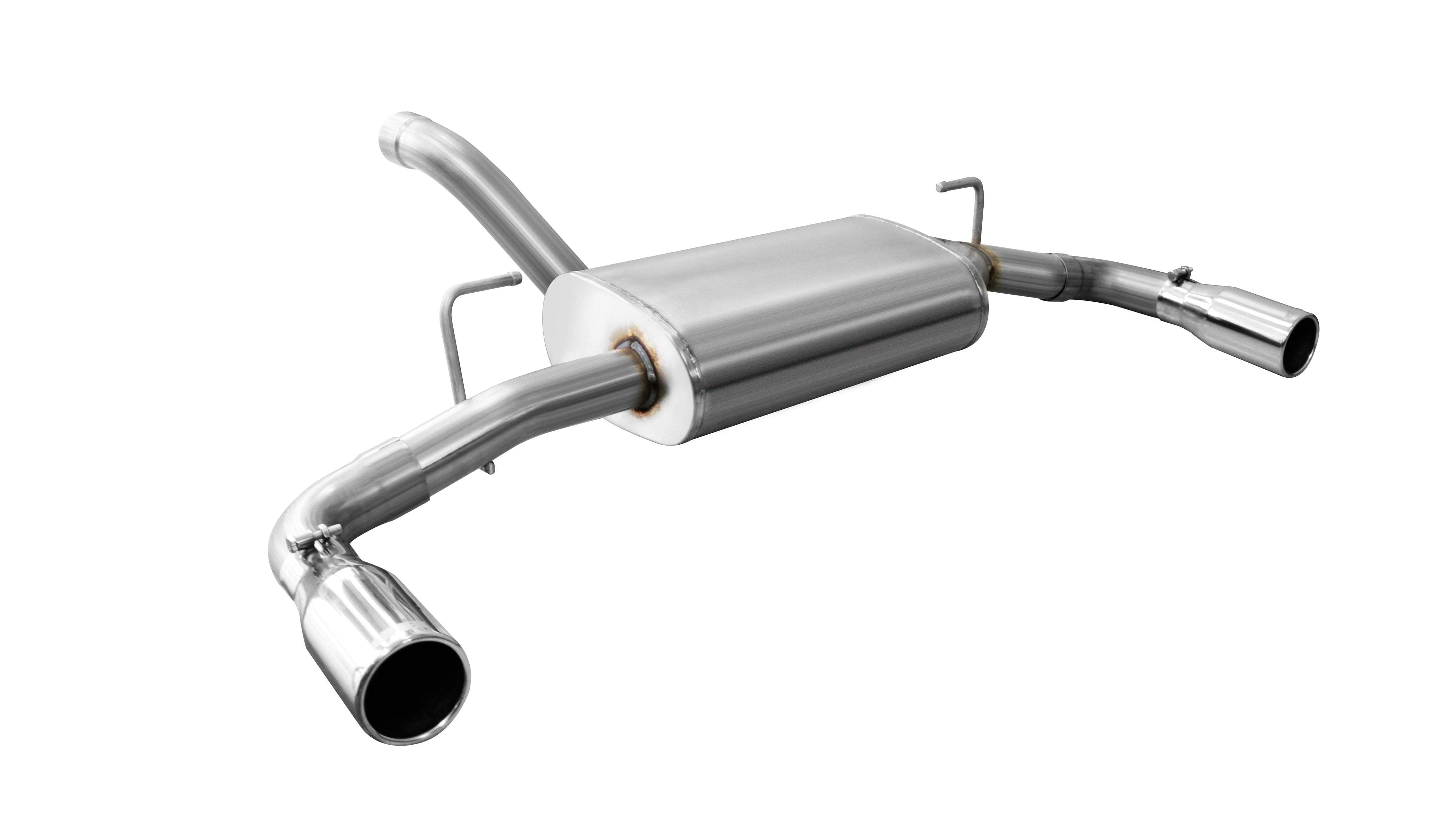 dB Axle-Back Exhaust 2018-2020 Jeep Wrangler JL, 3.6L / 2.0L 2.5" Dual Rear Exit Axle-Back Exhaust System with 3.5" Tips (21014) Sport Sound Level