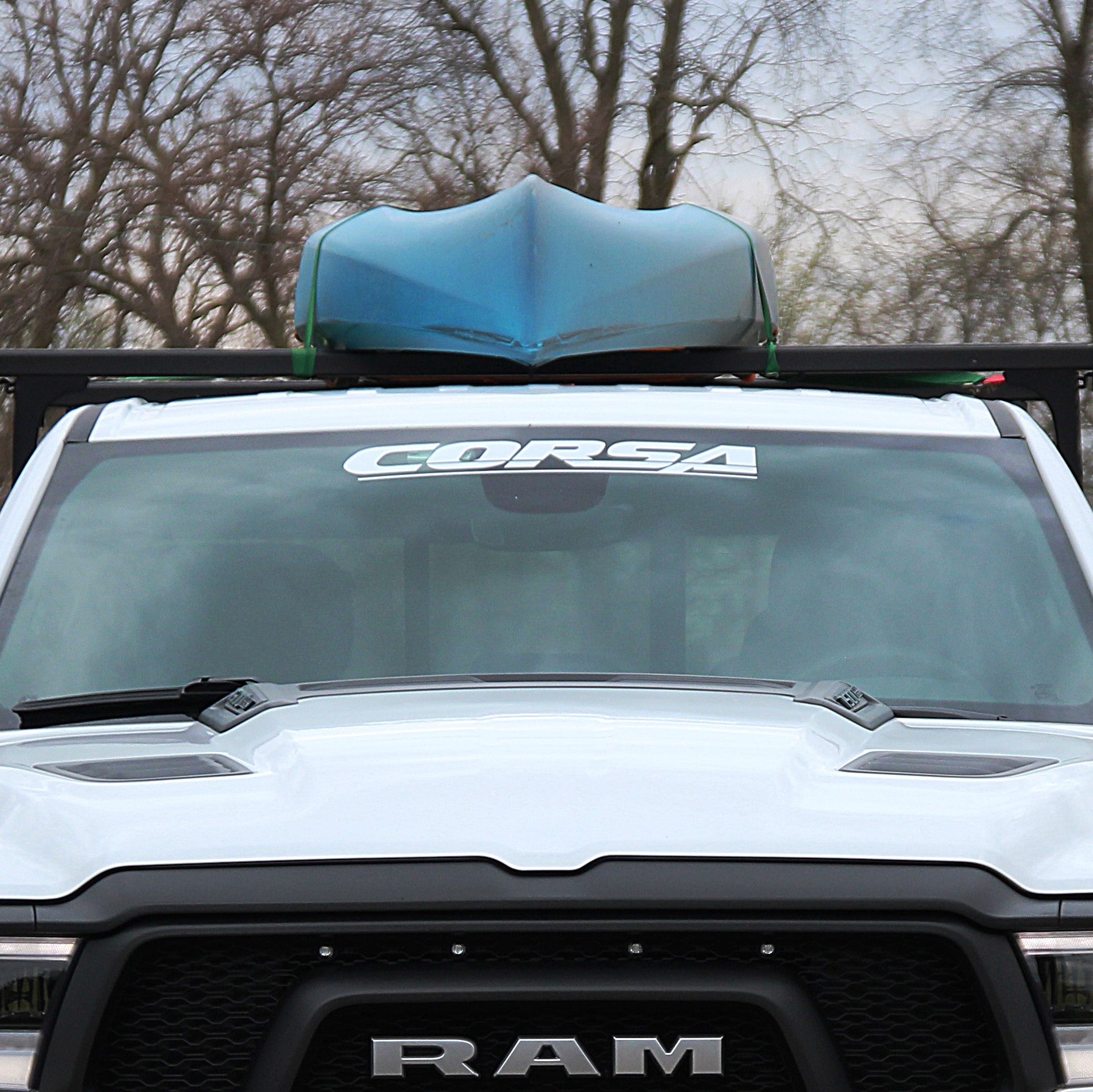 White / CORSA Windshield Banner (Die Cut) | 24 in