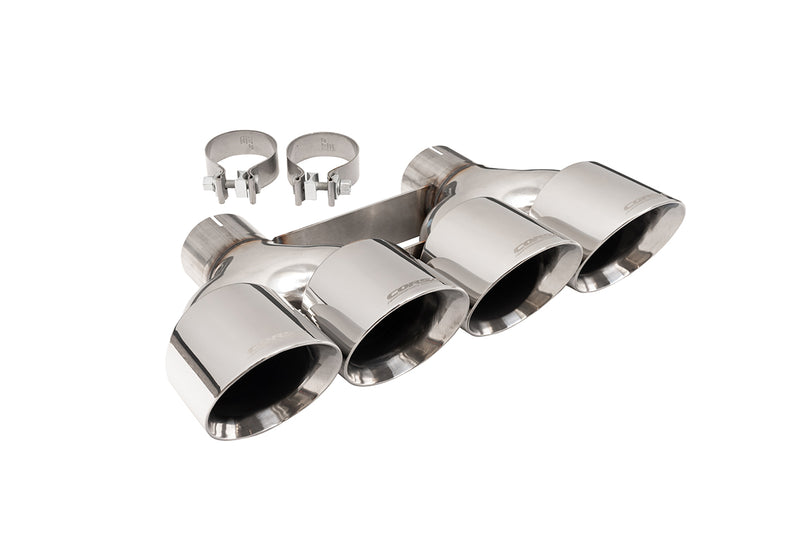 CORSA Replacement, Universal / 4.0 in Twin Side Swept Tip Kit | Truck & SUV CORSA Systems (14031)