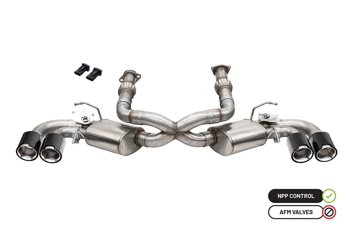 3.0 in Cat-Back 4.5 in Carbon Fiber Tips | 2020-26 Corvette C8 (w/ Factory NPP) (21100CF, 21103CF-1, 21106CF, 21105CF-1)