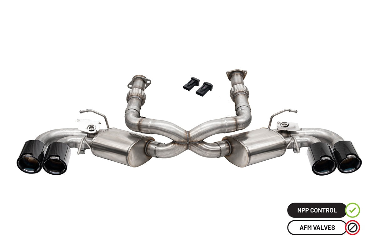 3.0 in Cat-Back 4.5 in Carbon Fiber Tips | 2020-26 Corvette C8 (w/ Factory NPP) (21100CF, 21103CF-1, 21106CF, 21105CF-1)