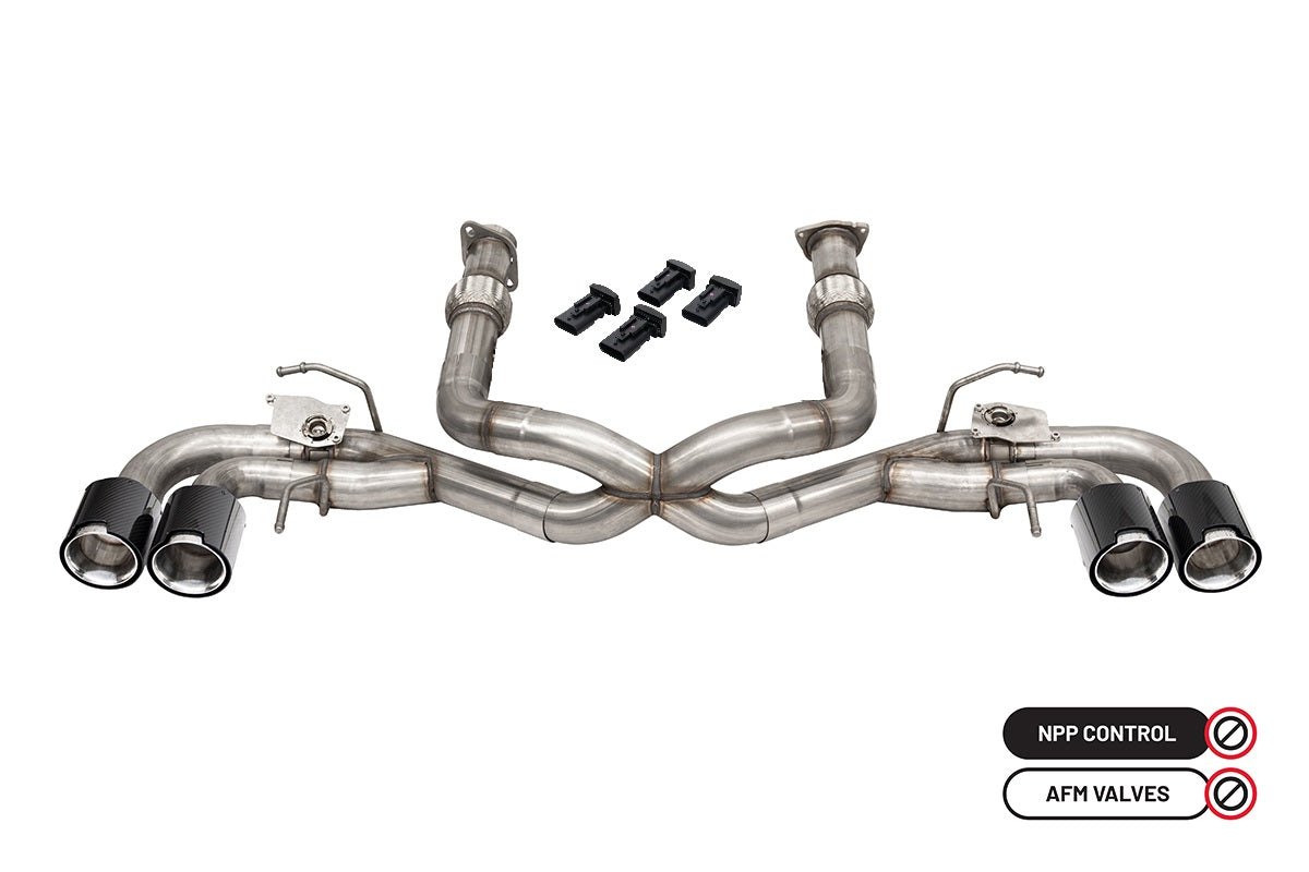 3.0 in Cat-Back 4.5 in Carbon Fiber Tips | 2020-26 Corvette C8 (w/ Factory NPP) (21100CF, 21103CF-1, 21106CF, 21105CF-1)