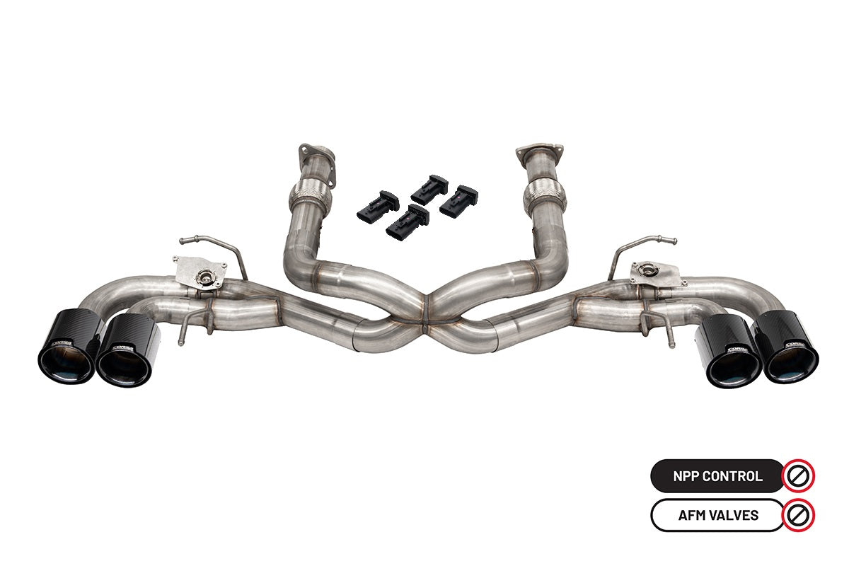 3.0 in Cat-Back 4.5 in Carbon Fiber Tips | 2020-26 Corvette C8 (w/ Factory NPP) (21100CF, 21103CF-1, 21106CF, 21105CF-1)