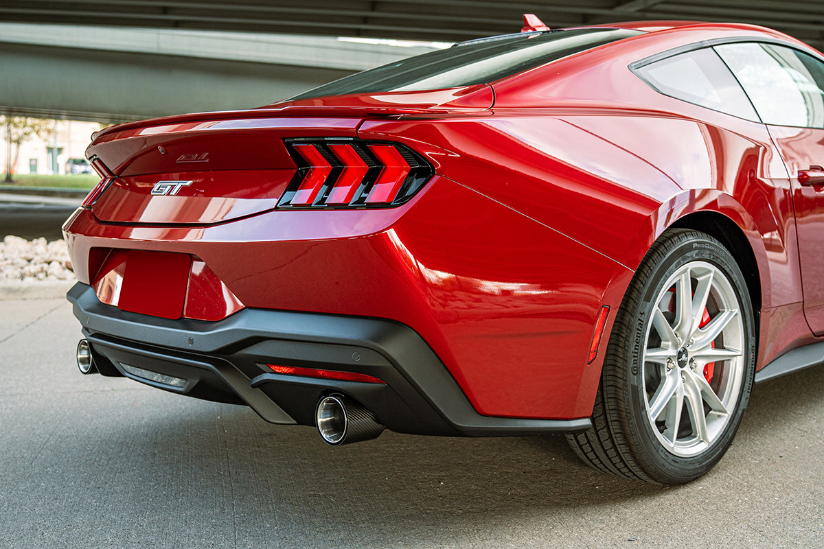 Sport, Touring / 3.0 in Axle-Back 4.5 in Carbon Fiber Tips | 2024 Mustang GT Coupe (21253CF, 21257CF)