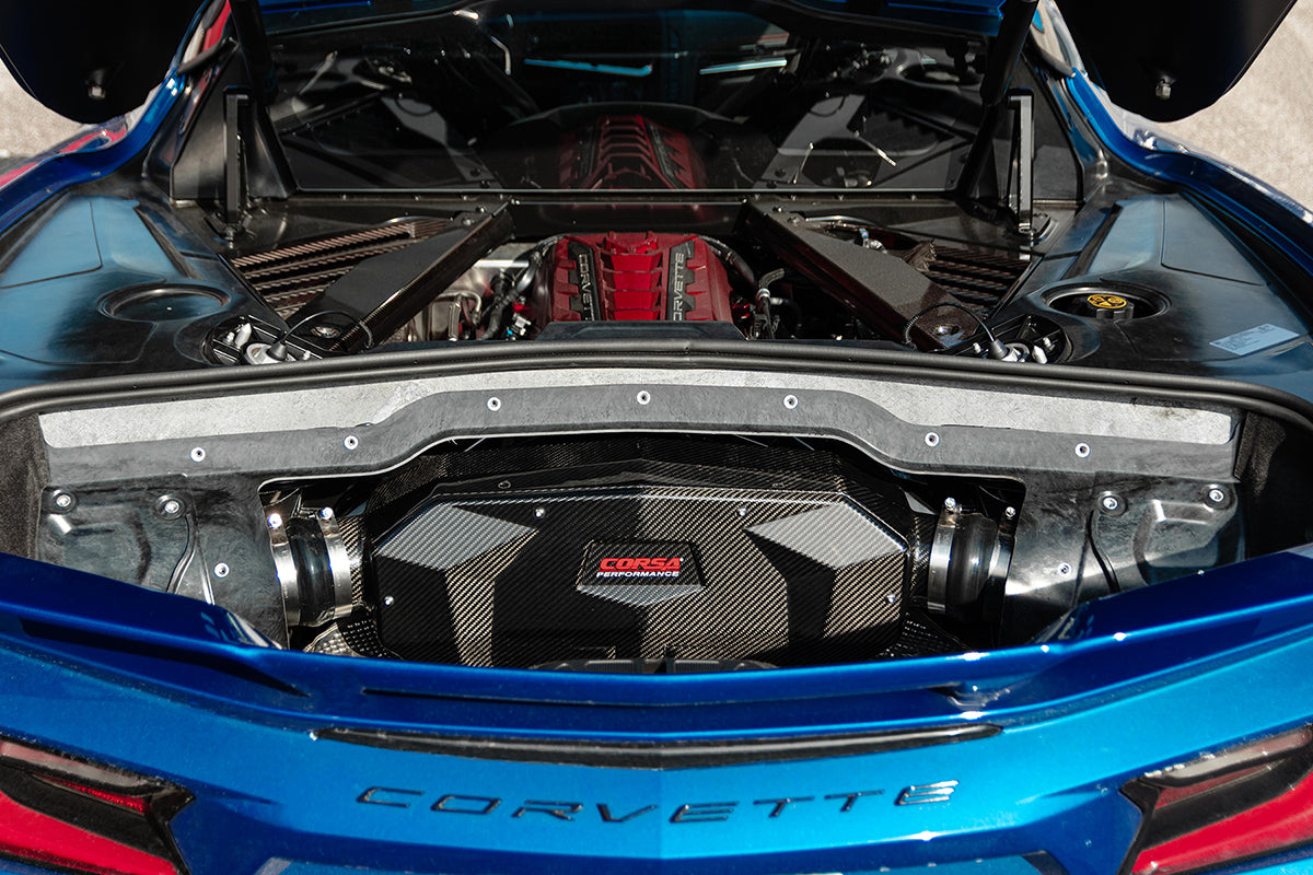 Black / Carbon Fiber Air Intake | 2020-24 Corvette C8 (44003D)