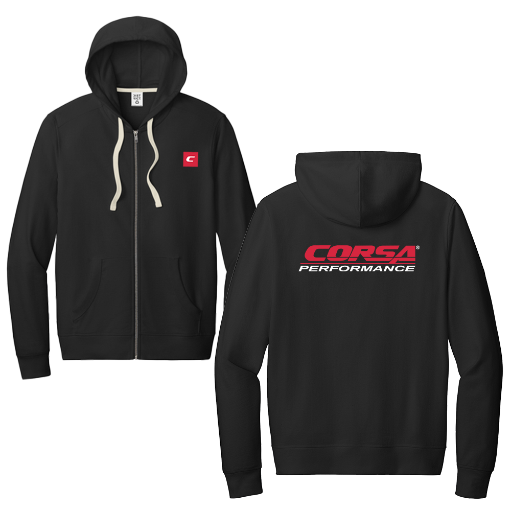Corsa Performance red and black hooded sweatshirt