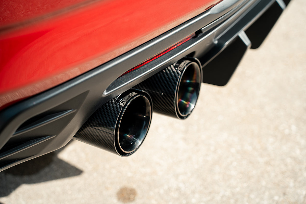 Valved / Axle-Back 4.5 in Carbon Fiber Quad Tips | 2016-2024 Camaro SS ZL1 (21789CF)