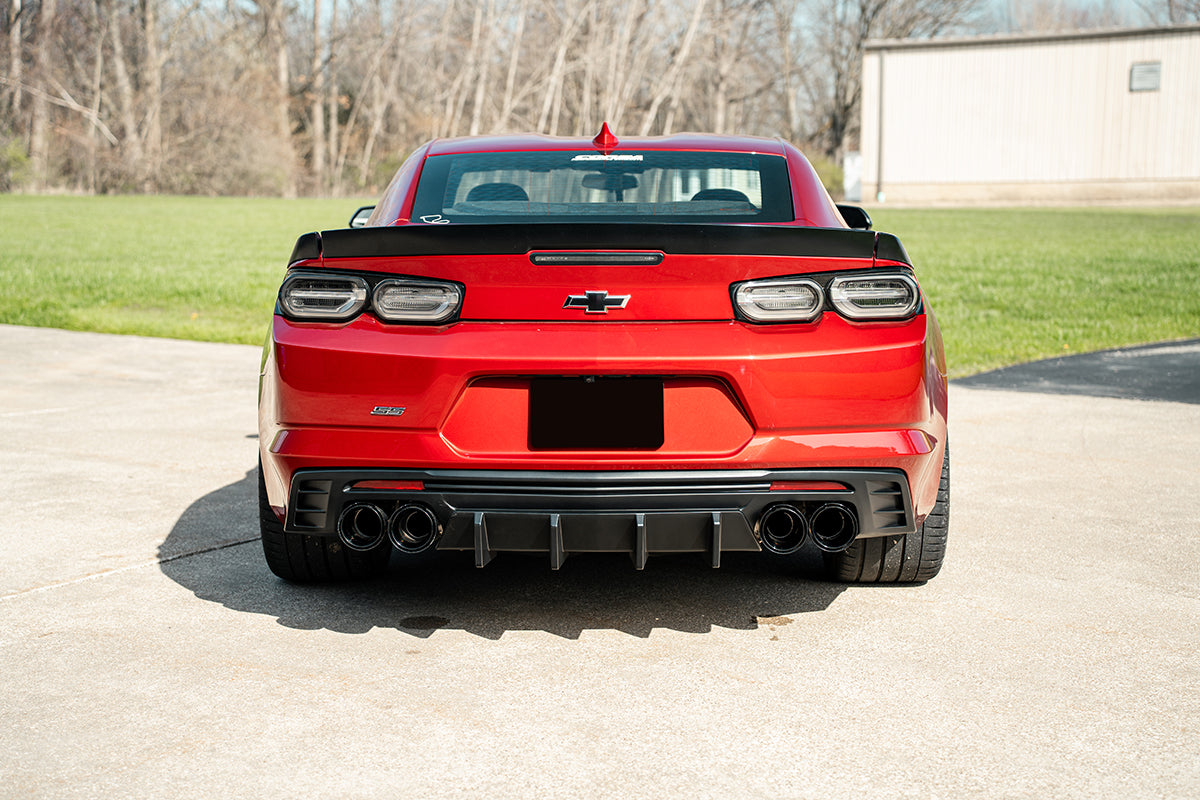 Valved / Axle-Back 4.5 in Carbon Fiber Quad Tips | 2016-2024 Camaro SS ZL1 (21789CF)