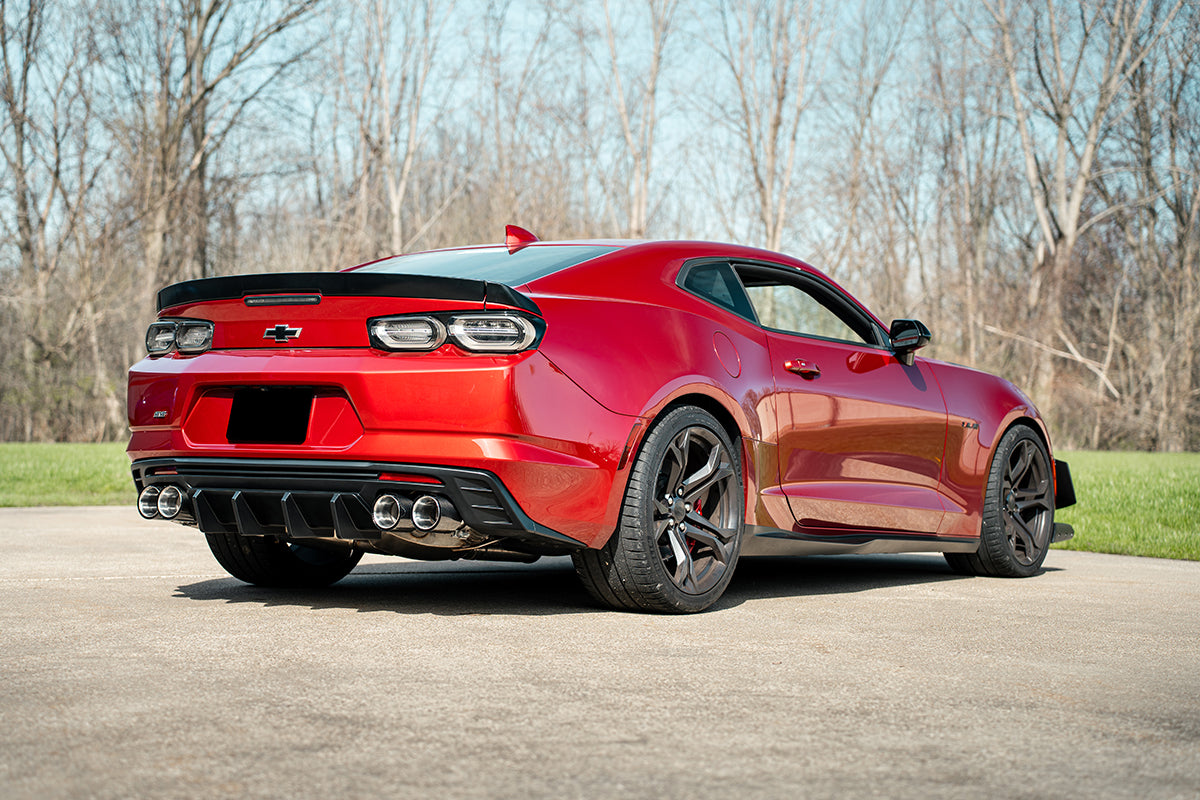 Valved / Axle-Back 4.5 in Carbon Fiber Quad Tips | 2016-2024 Camaro SS ZL1 (21789CF)