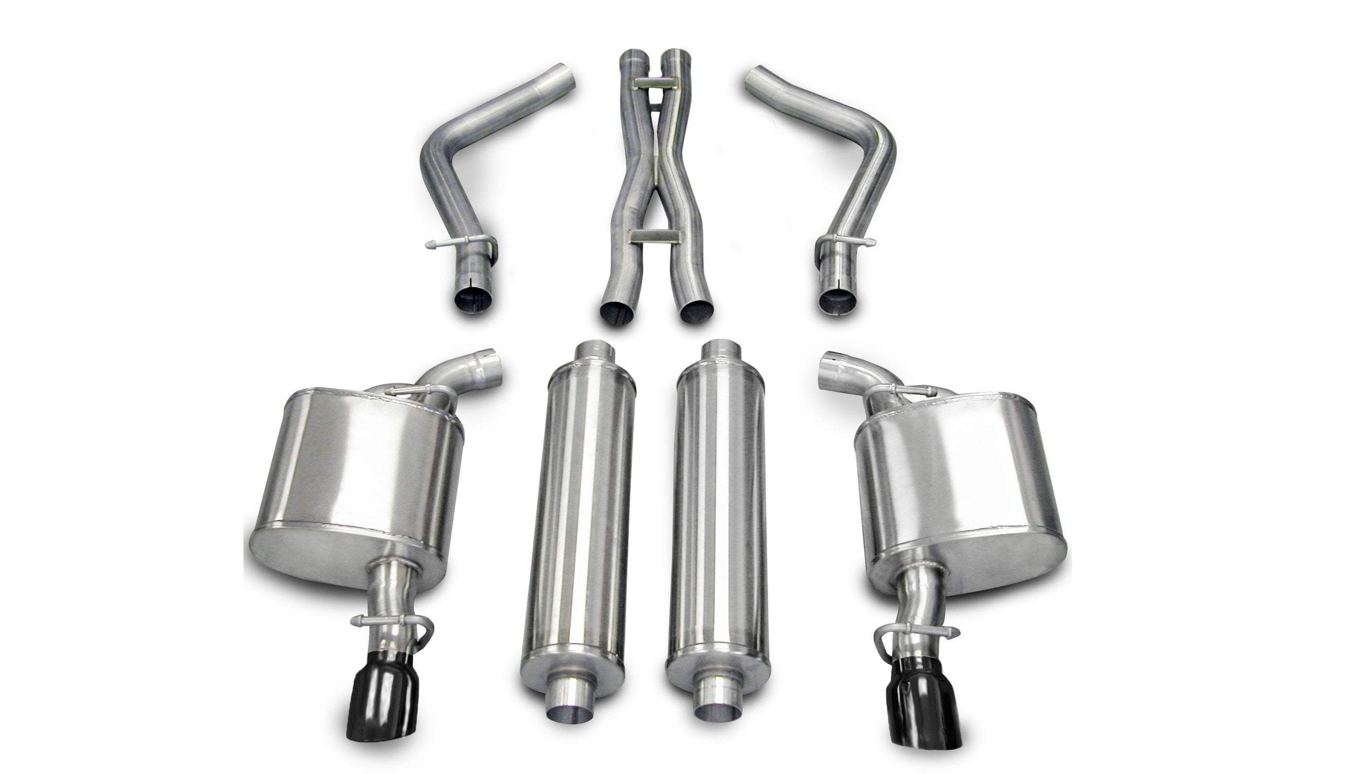 corsa performance 5.7L charger, magnum, chrysler 300 exhaust system  with black tips