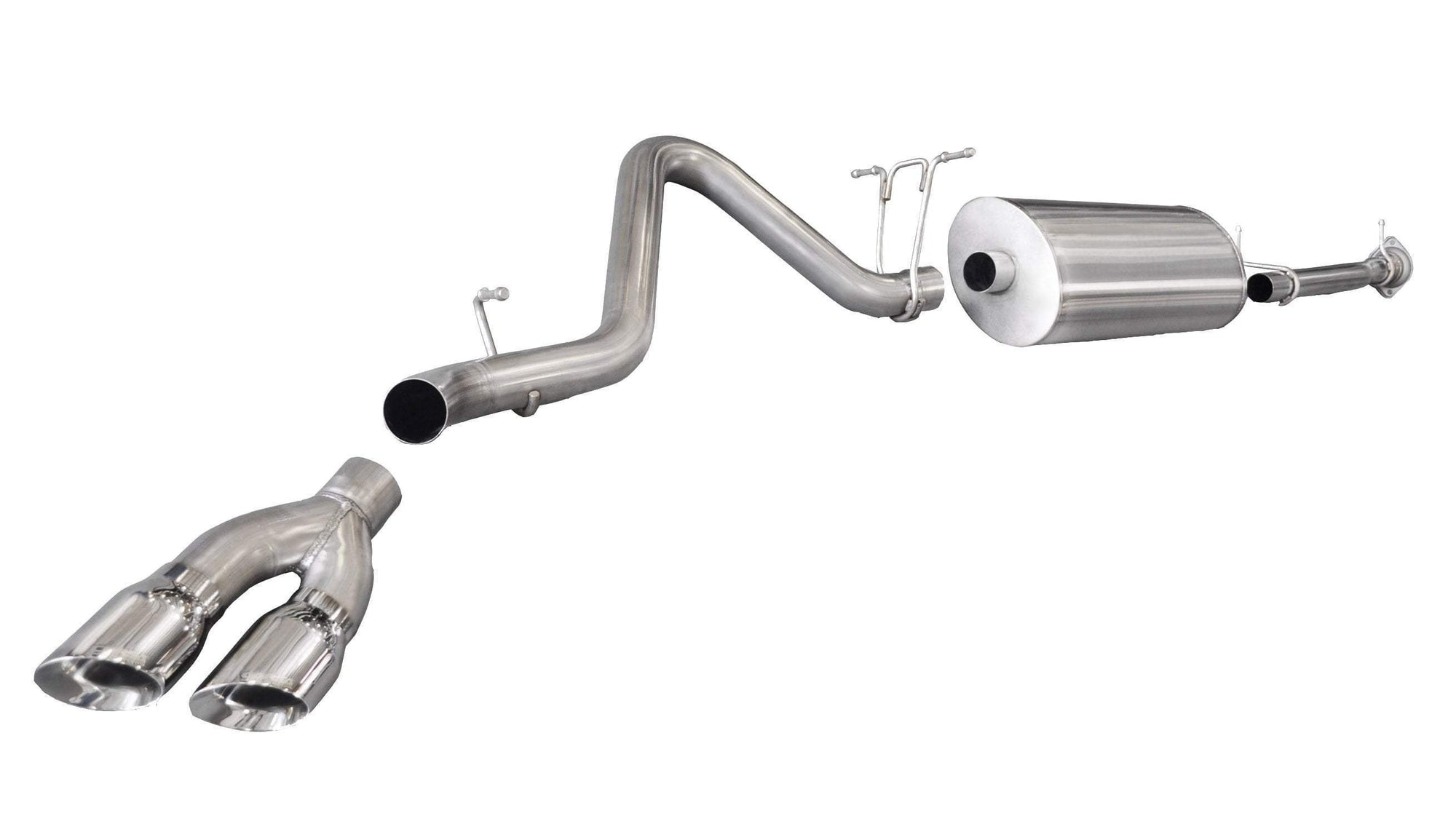 CORSA PERFORMANCE Cat-Back Exhaust Polished / Sport / Single Side Exit Twin 4in 3.0" Cat-Back Exhaust System with Twin 4.0" Tip (14794) Sport Sound Level
