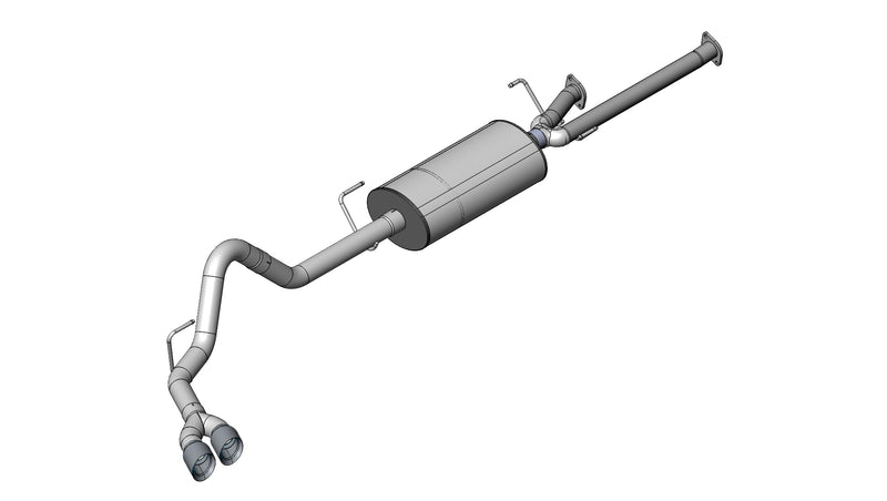 Corsa Performance Sport 3.0in Cat-Back, Single Side Exit, 4.0in Twin Tip for 2011-2021 Toyota Tundra (5.7L i-FORCE V8 (3UR-FE))