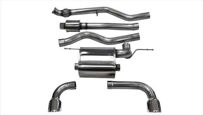 CORSA PERFORMANCE Cat-Back Exhaust Polished / Touring / Dual Rear - Single 3.5in 2012-2018 BMW 335i/i F30 AWD 3.0" Dual Rear Exit Cat-Back Exhaust System with 3.5" Tips (14938) Touring Sound Level