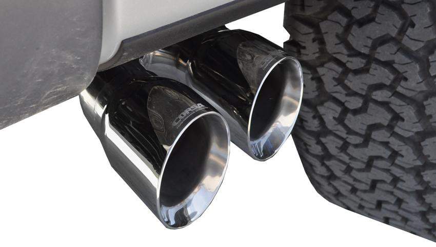 CORSA PERFORMANCE Cat-Back Exhaust 2011-2014 Ford Raptor 6.2L V8 3.0" Single Side Exit Catback Exhaust System with Twin 4.0" Tip (14387) Sport Sound Level