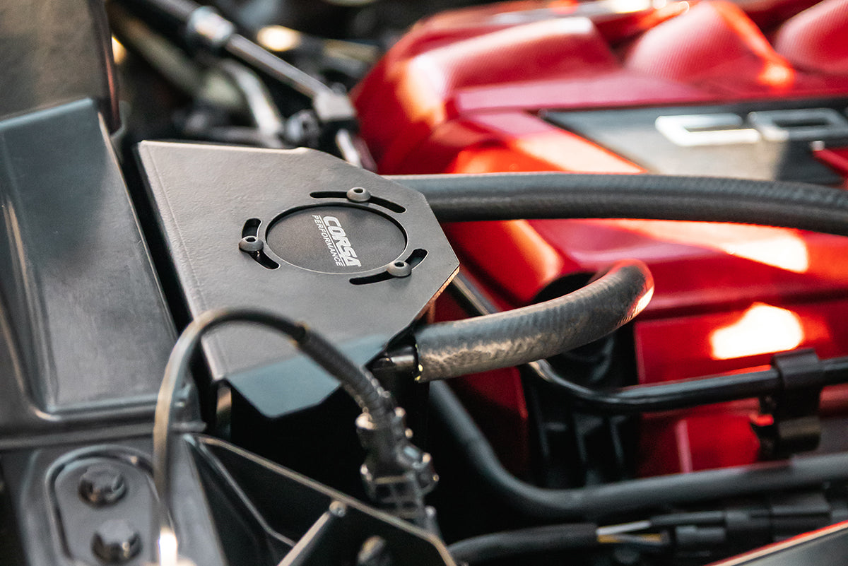 Aluminum Oil Catch Can w/ Bracket | 2020-24 Corvette C8 Coupe Only (CC0005)