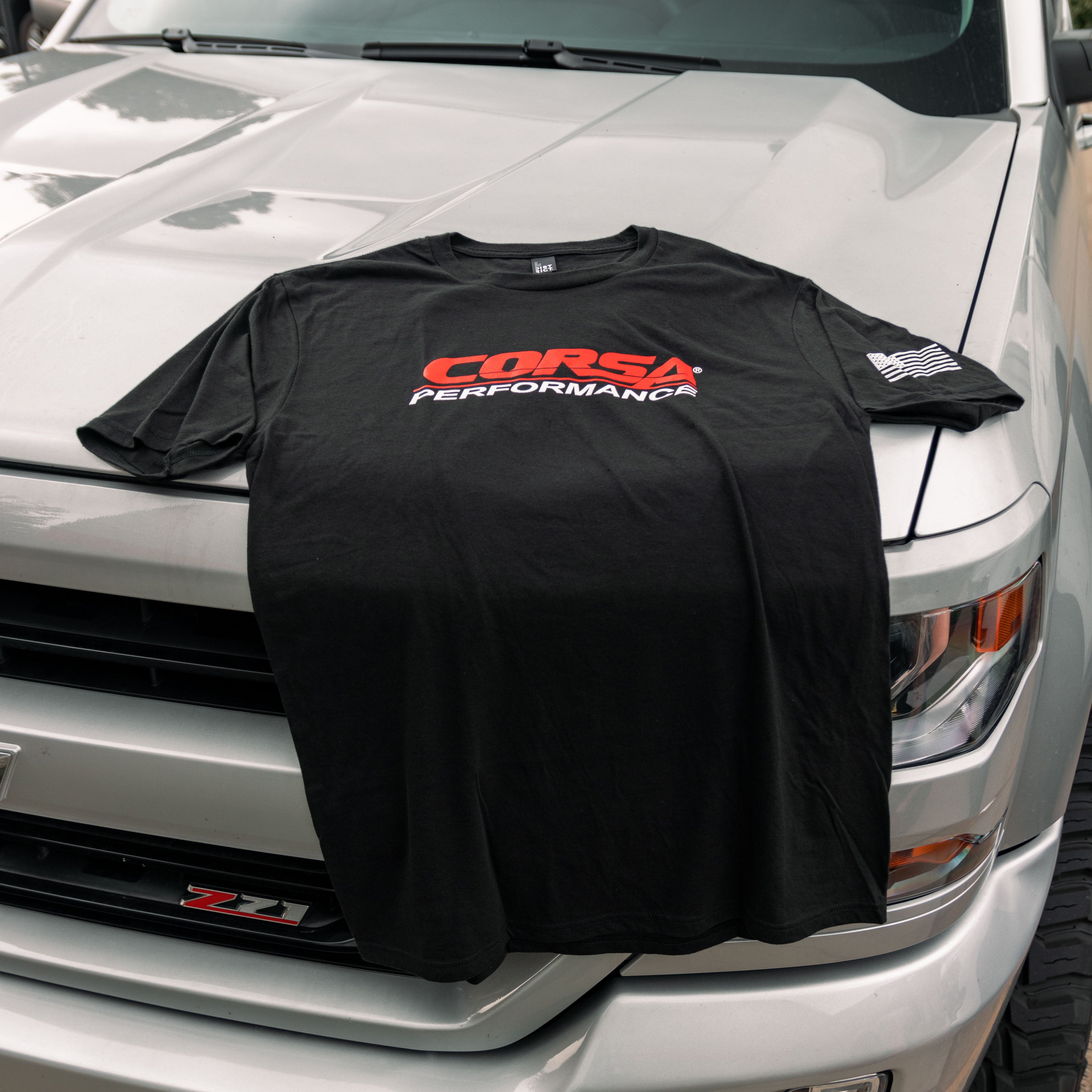 Black / CORSA Men's T-Shirt | Exhaust Tips