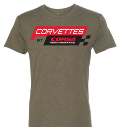 Military Green / CORSA Men's T-Shirt | Corvettes at CORSA '22