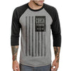 Black and Grey / CORSA Men&#39;s 3/4 Sleeve T-Shirt